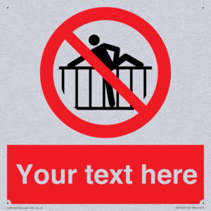 Custom prohibition do not cross barrier